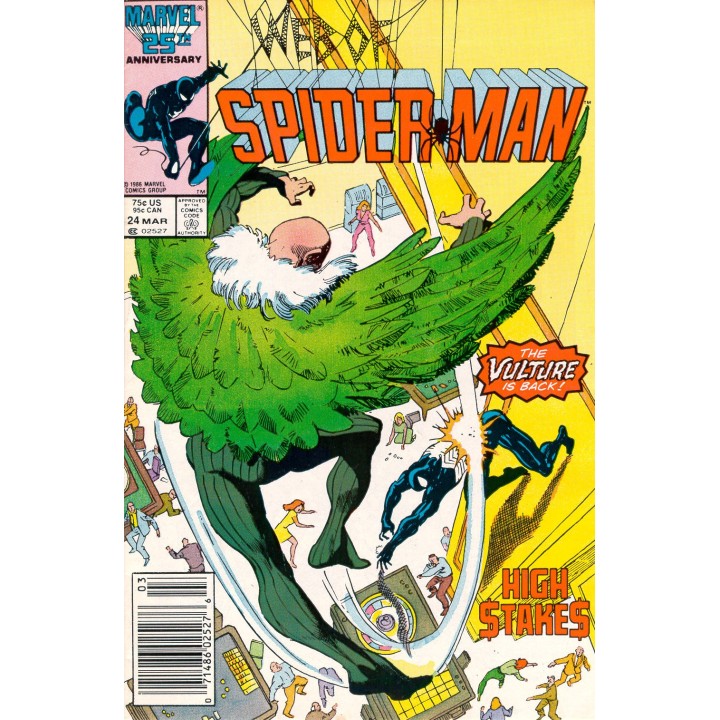 Web of Spider-Man #24 (Marvel Comics) Newsstand Edition 1987 in NM condition