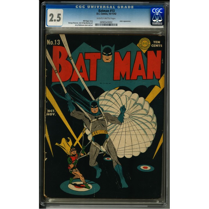Batman #13 (DC Comics) 1942 CGC 2.5 in Good+ condition