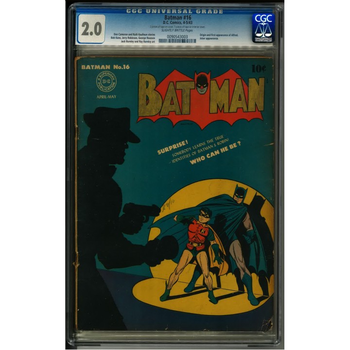 Batman #16 (DC Comics) 1943 CGC 2.0 in Good condition