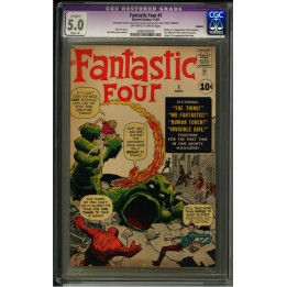 Fantastic Four #1 (Marvel Comics) 1961 CGC 5.0 in VG-F condition