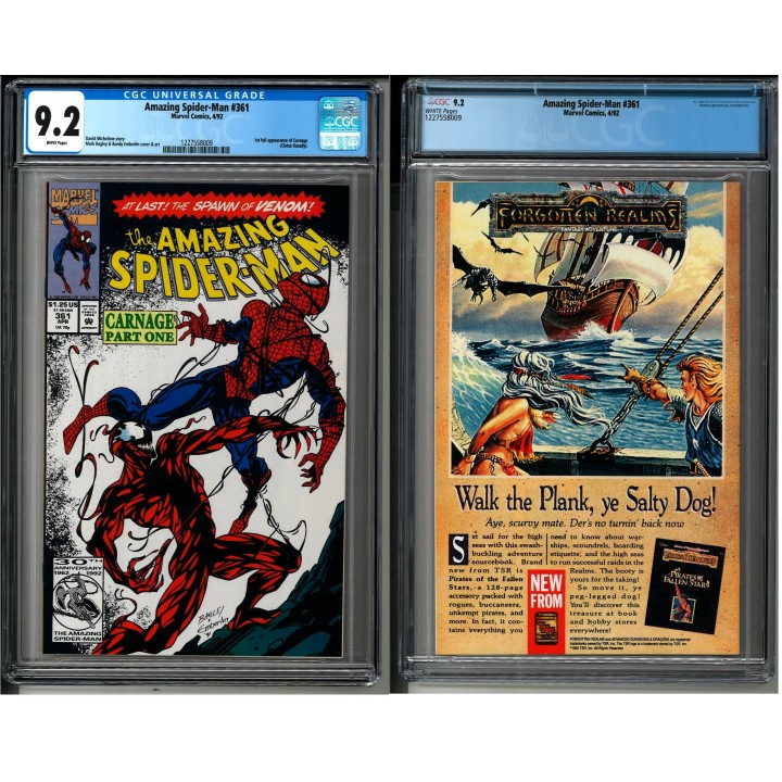 Amazing Spider-Man #361 (Marvel) Direct Edition 1st Print 1992 CGC 9.2 in NM-
