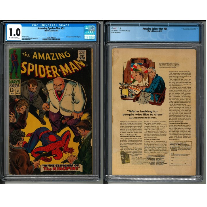 Amazing Spider-Man #51 (Marvel Comics) 1967 CGC 1.0 in Fair condition