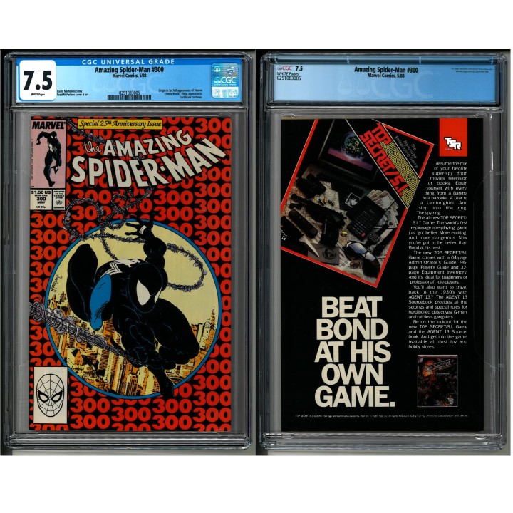 Amazing Spider-Man #300 (Marvel Comics) 1988 CGC 7.5 in VF- condition