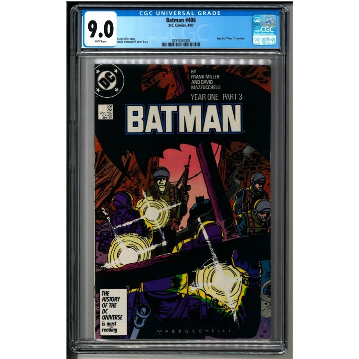 Batman #406 (DC Comics) 1987 CGC 9.0 in VF-NM condition