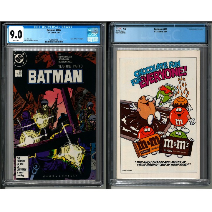 Batman #406 (DC Comics) 1987 CGC 9.0 in VF-NM condition