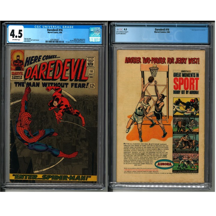 Daredevil #16 (Marvel Comics) 1966 CGC 4.5 in VG+ condition