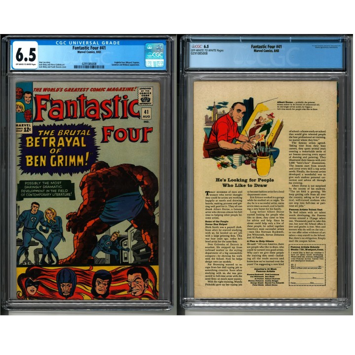 Fantastic Four #41 (Marvel Comics) 1965 CGC 6.5 in Fine+ condition
