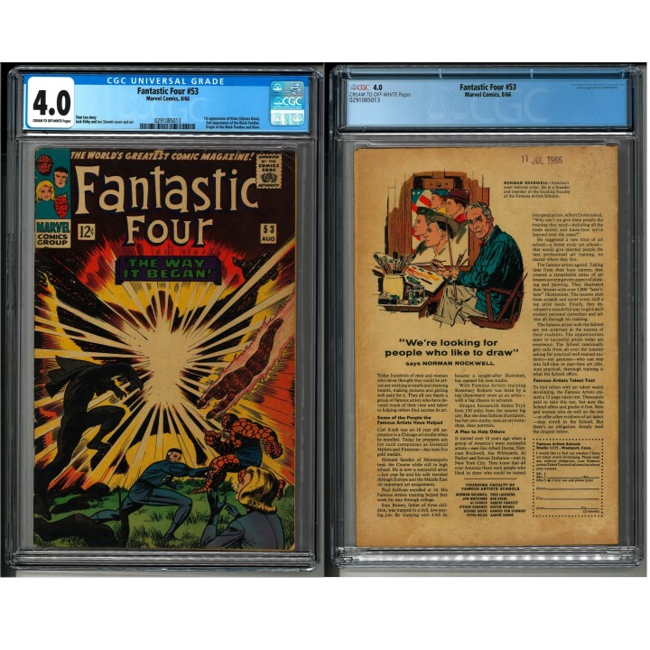 Fantastic Four #53 (Marvel Comics) 1966 CGC 4.0 in VG condition