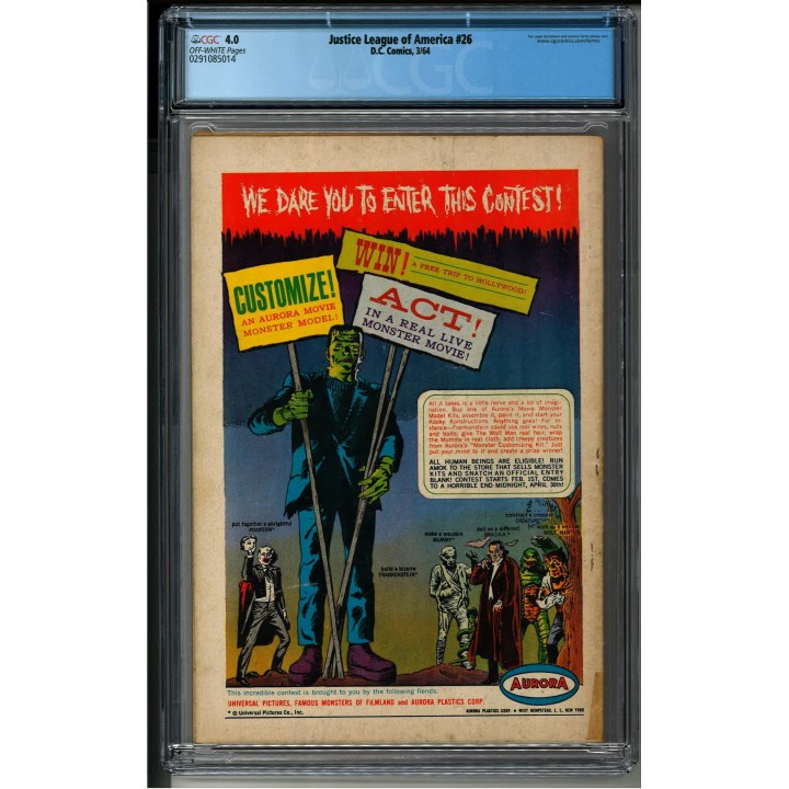 Justice League of America #26 (DC Comics) 1964 CGC 4.0 in VG condition