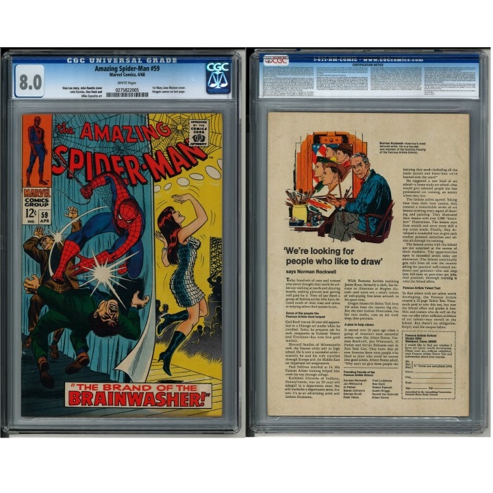 Amazing Spider-Man #59 (Marvel Comics) 1968 CGC 8.0 in Very Fine condition