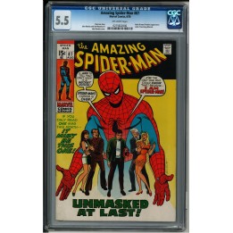 Amazing Spider-Man #87 (Marvel Comics) 1970 CGC 5.5 in Fine- condition