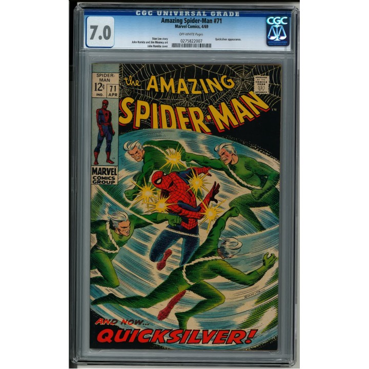 Amazing Spider-Man #71 (Marvel Comics) 1969 CGC 7.0 in F-VF condition