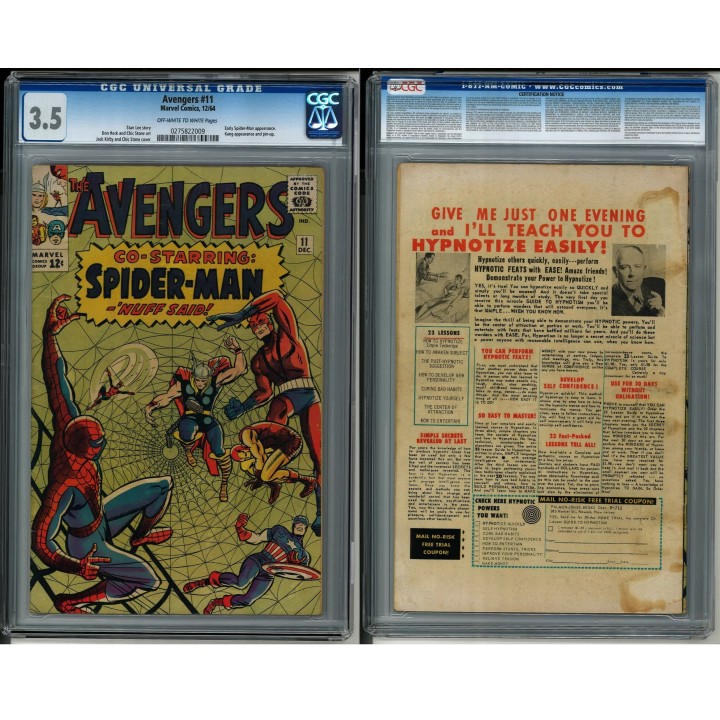 Avengers #11 (Marvel Comics) 1964 CGC 3.5 in VG- condition