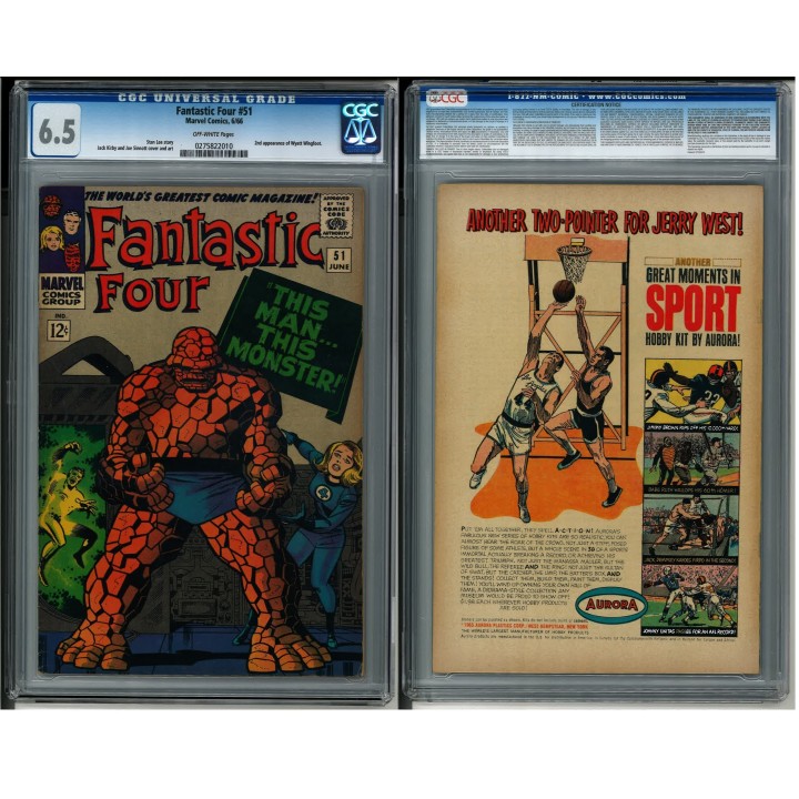 Fantastic Four #51 (Marvel Comics) 1966 CGC 6.5 in Fine+ condition