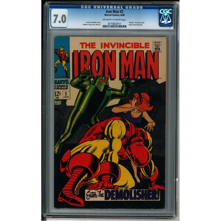 Iron Man #2 (Marvel Comics) 1968 CGC 7.0 in F-VF condition
