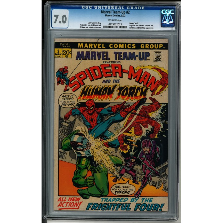 Marvel Team-Up #2 (Marvel Comics) 1972 CGC 7.0 in F-VF condition
