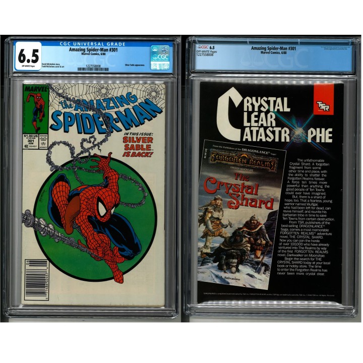 Amazing Spider-Man #301 (Marvel Comics) 1988 CGC 6.5 in Fine+ condition