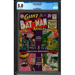 Batman Annual #6 (DC Comics) 1963 CGC 5.0 in VG-F condition
