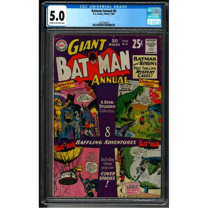 Batman Annual #6 (DC Comics) 1963 CGC 5.0 in VG-F condition