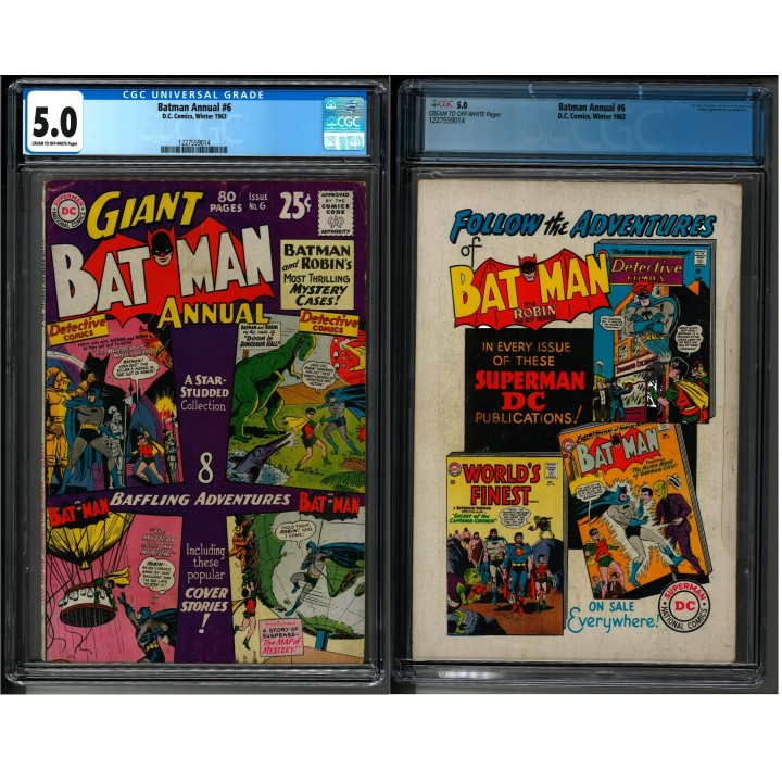 Batman Annual #6 (DC Comics) 1963 CGC 5.0 in VG-F condition