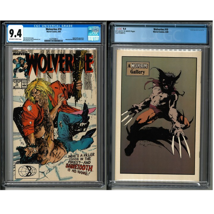 Wolverine vol.2 #10 (Marvel Comics) 1989 CGC 9.4 in NM condition