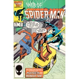 Web of Spider-Man #21 (Marvel Comics) 1986 in NM condition
