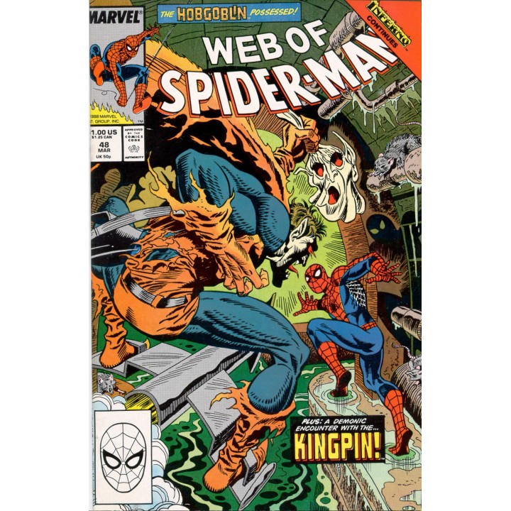 Web of Spider-Man #48 (Marvel Comics) 1989 in NM condition