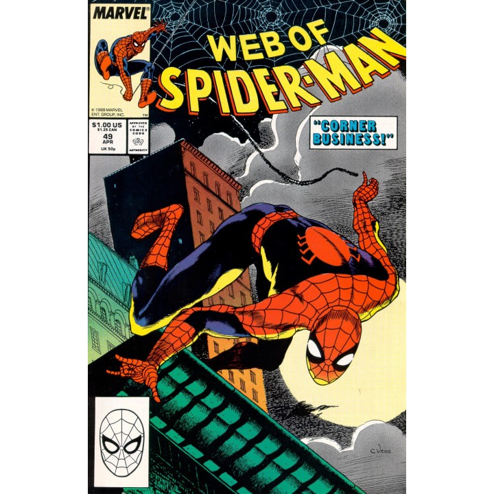 Web of Spider-Man #49 (Marvel Comics) 1989 in NM condition