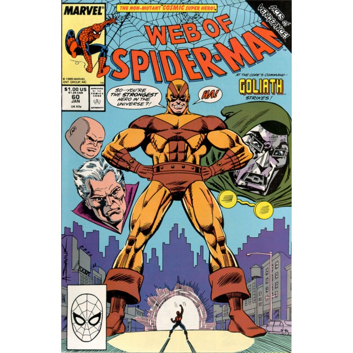 Web of Spider-Man #60 (Marvel Comics) 1990 in NM condition
