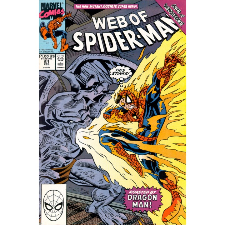 Web of Spider-Man #61 (Marvel Comics) 1990 in NM condition