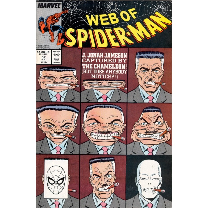 Web of Spider-Man #52 (Marvel Comics) 1989 in NM condition