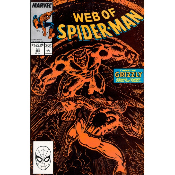 Web of Spider-Man #58 (Marvel Comics) 1989 in NM condition