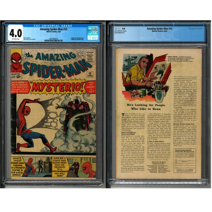 Amazing Spider-Man #13 (Marvel Comics) 1964 CGC 4.0 in VG condition