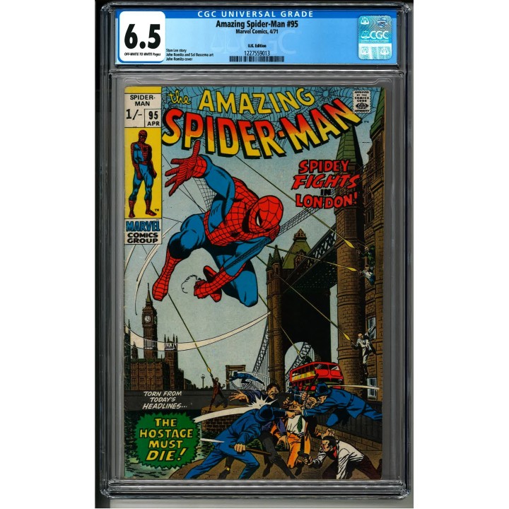 Amazing Spider-Man #95 (Marvel Comics) UK Edition 1971 CGC 6.5 in Fine+